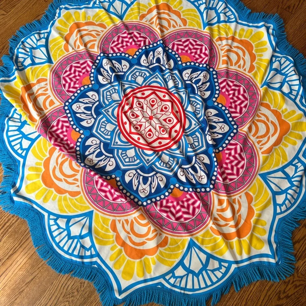 Bath Beach Towel with Intricate Patterns Yoga mat polygon